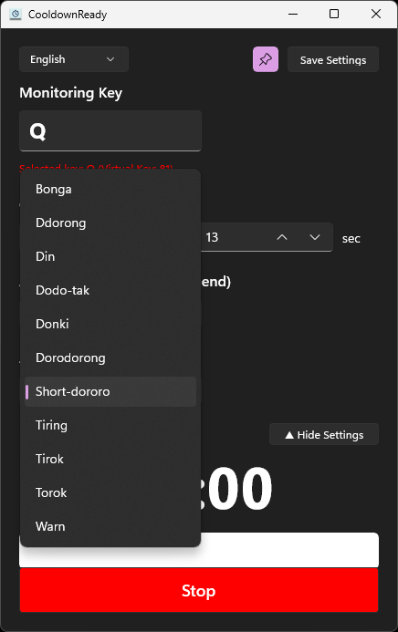 CooldownReady Windows screenshot