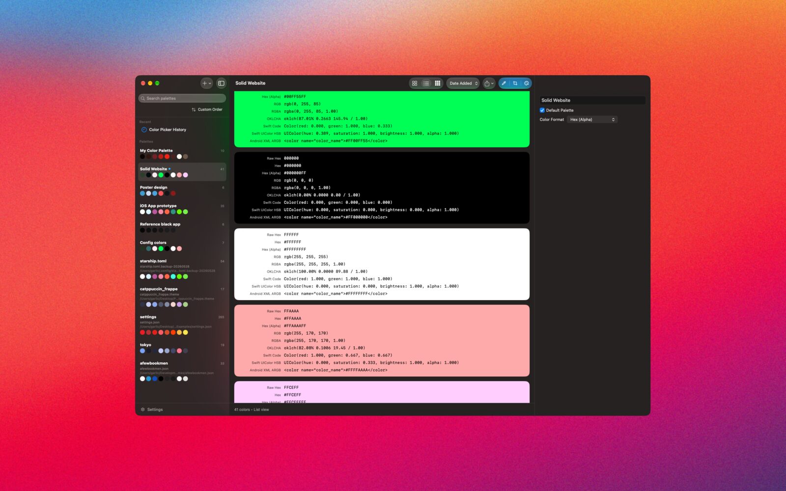 Prismy macOS screenshot